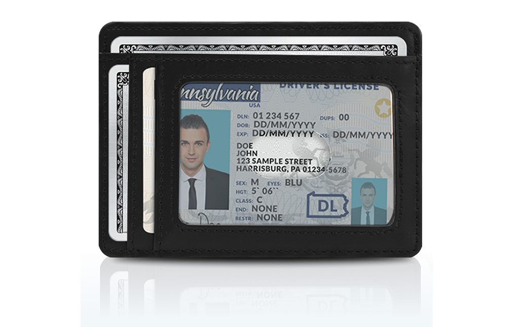 ID holder and credit card holder airtag compatible wallet for men