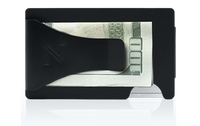 Thumbnail for Back of Matte Aluminum Mens Wallet with Money Clip | Black Metal Wallet for men | Slim Wallet for Men