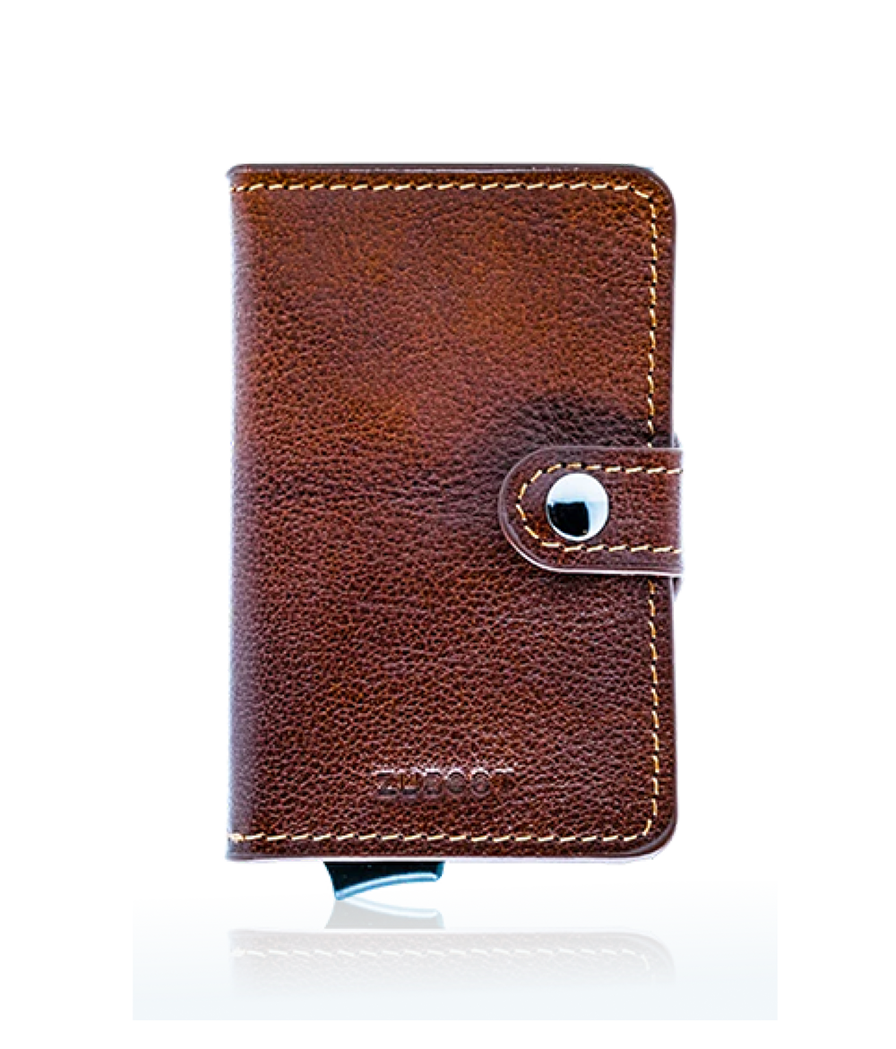 genuine leather bifold airtag wallet for men