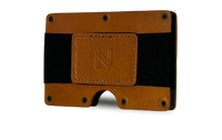 Thumbnail for leather slim RFID wallet for men in caramel brown
