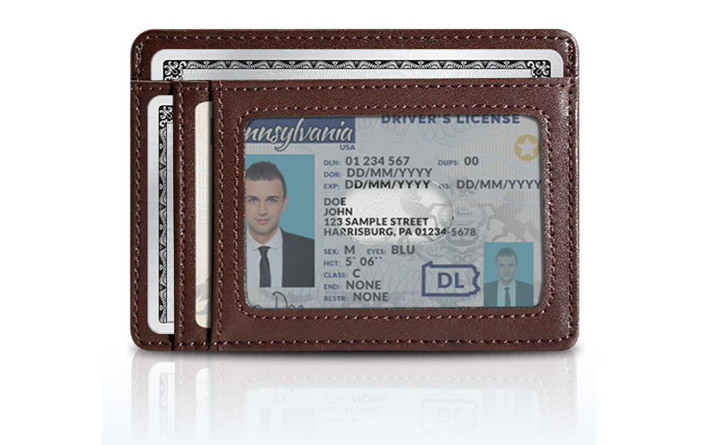leather airtag cardholder wallet with ID card insert