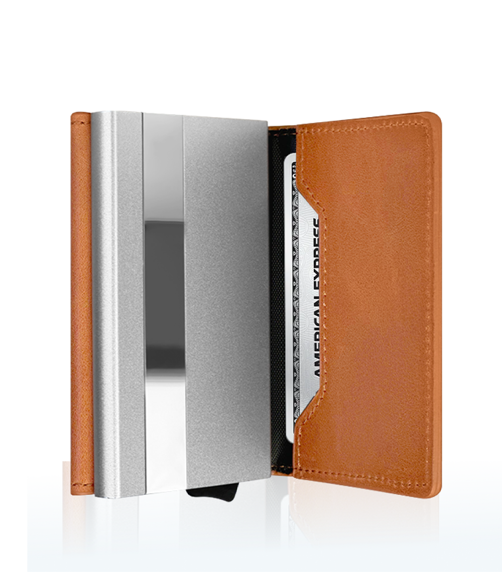 trifold airtag wallet with magnetic closure